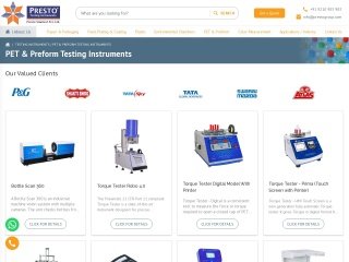 https://www.prestogroup.com/categories/pet-preform-testing-equipments/ https://www.prestogroup.com/categories/pet-preform-testing-equipments/