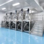 Multi tank liquid mixing system for cosmetic and daily chemical manufacturing