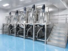 Multi tank liquid mixing system for cosmetic and daily chemical manufacturing